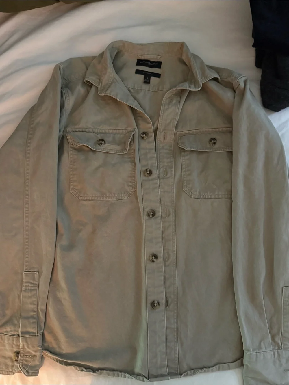 Banana Republic Men's Lightweight Button-Front Jacket - Beige
